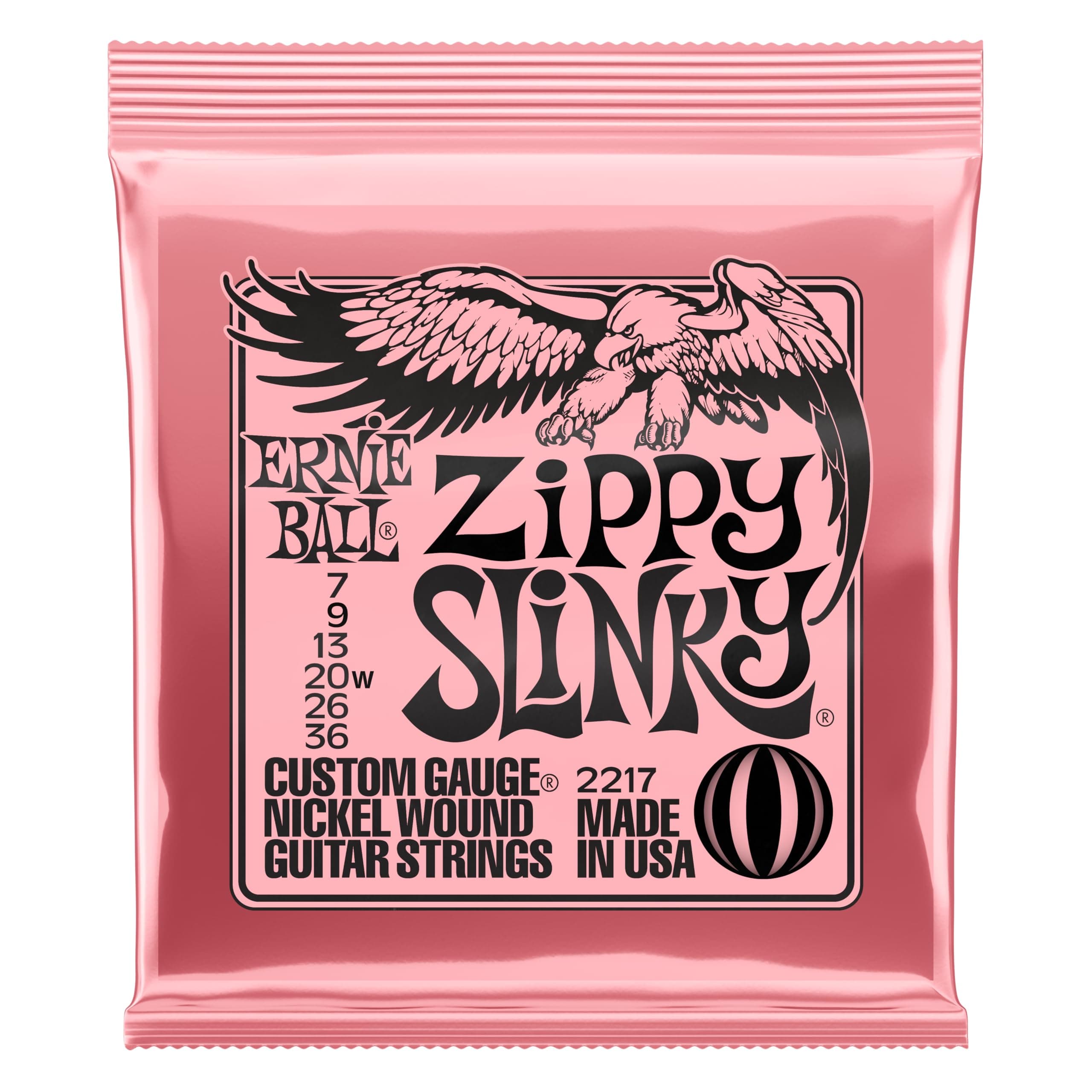 Ernie Ball Zippy Slinky Nickel Wound Electric Guitar Strings 7 36 Gauge (P02217)