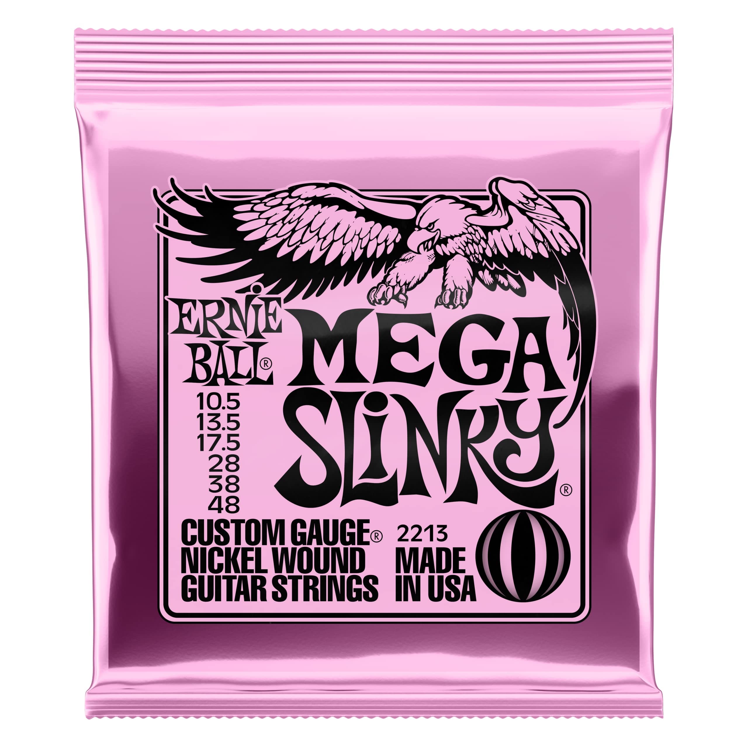 Ernie Ball Mega Slinky Nickel Wound Electric Guitar Strings 10.5 48 Gauge P02213