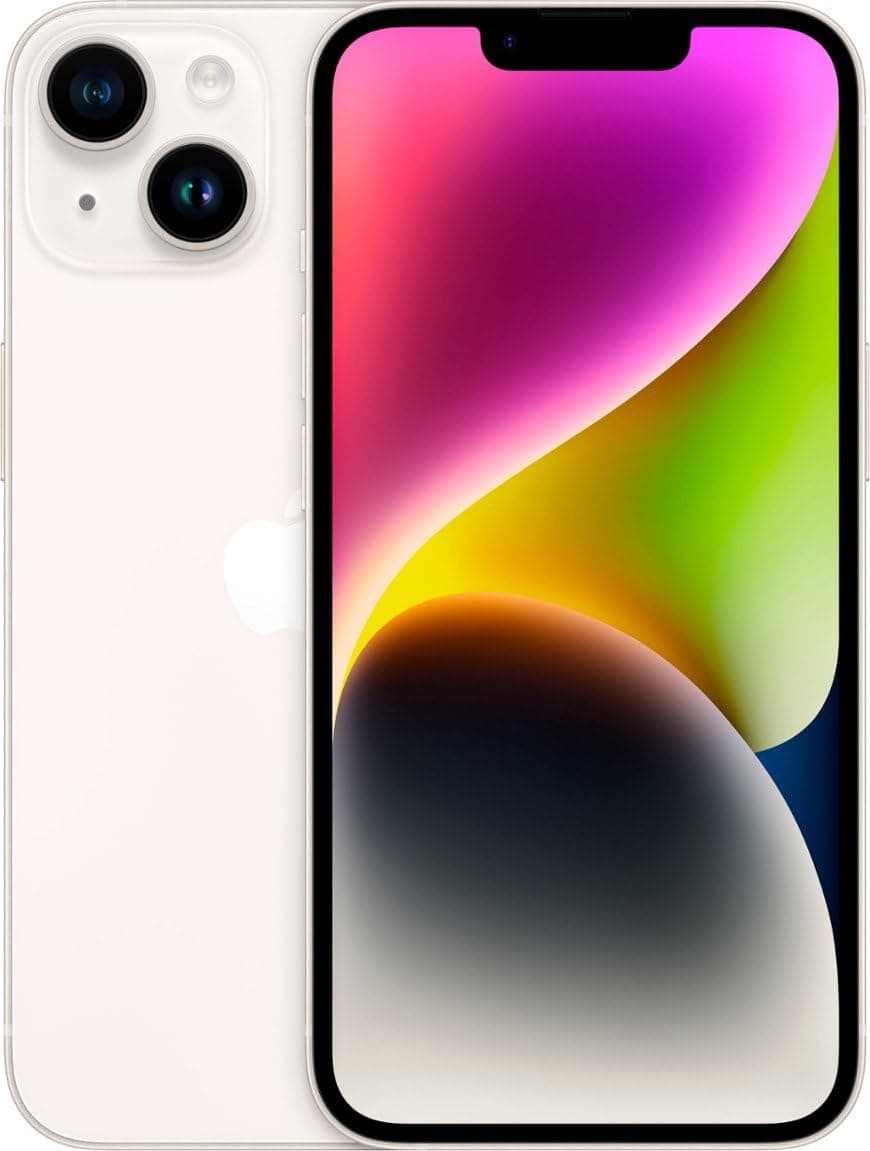 Apple iPhone 14 256GB Starlight for GSM Carriers (Renewed)