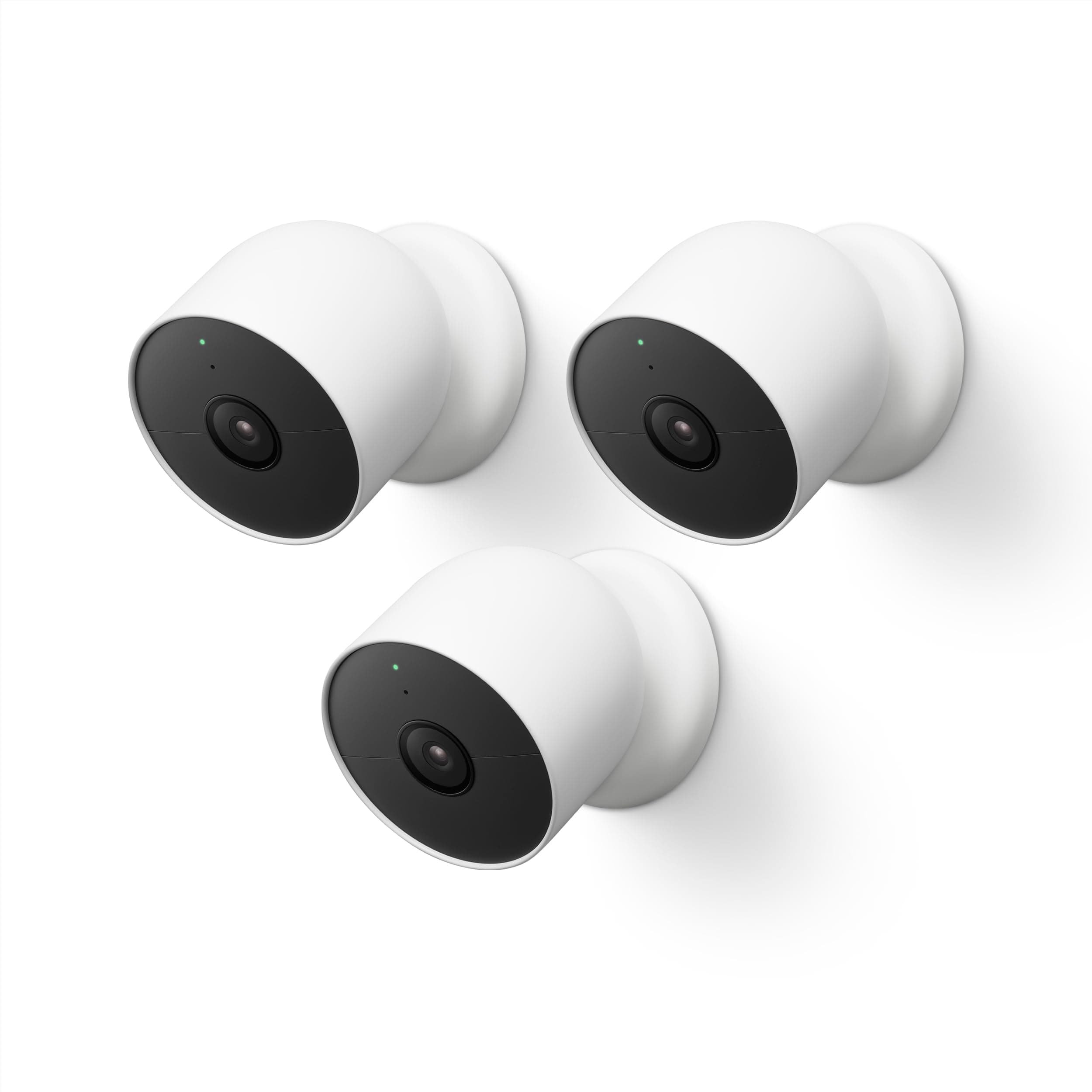 Google Nest Cam Outdoor or Indoor/Battery - 2nd Generation (3 Pack) (Renewed)