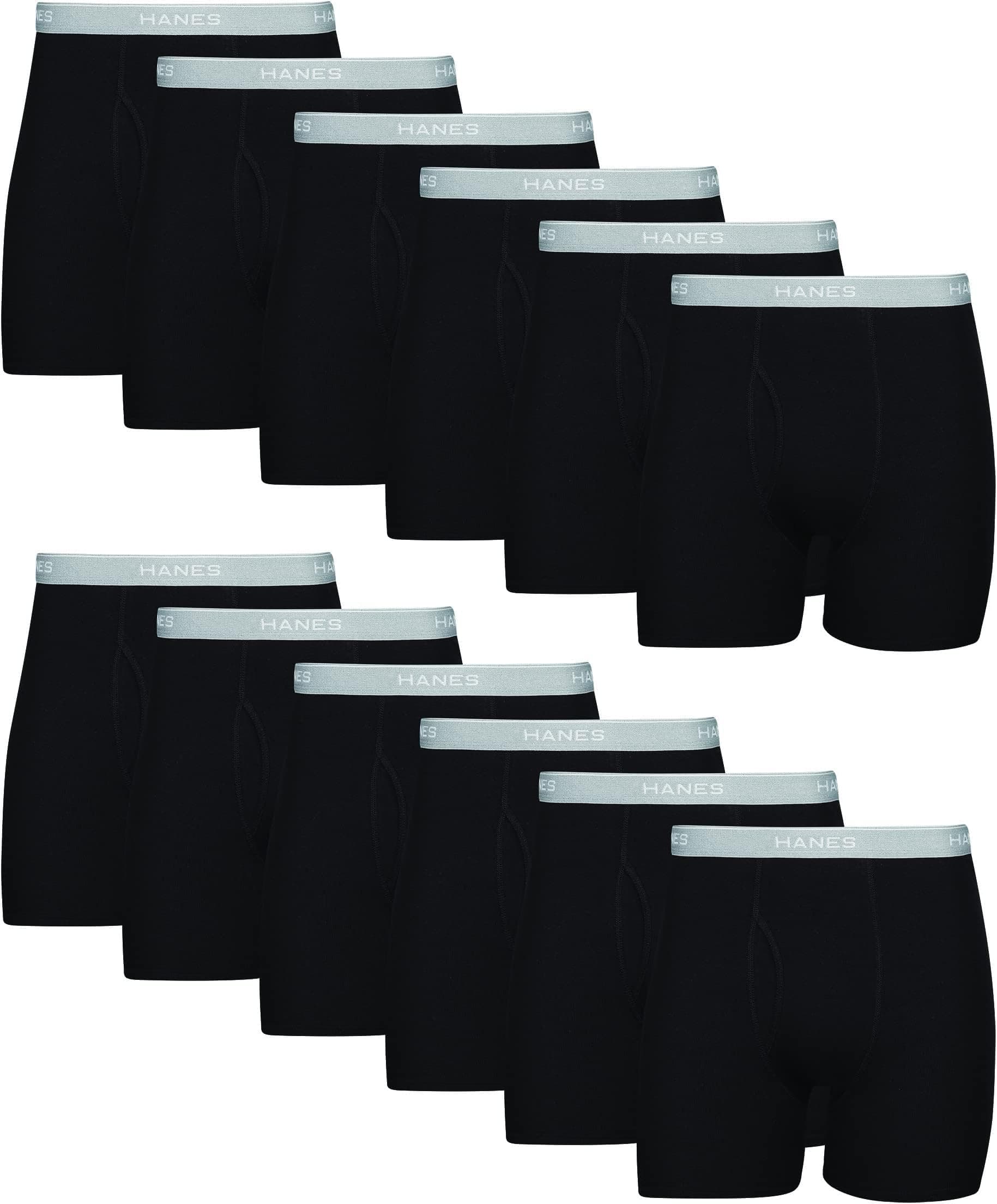 Hanes Men Hanes Boxer Briefs, Cool Dri Moisture-Wicking Underwear, Cotton No-Ride-up for Men, Multi-Packs Available