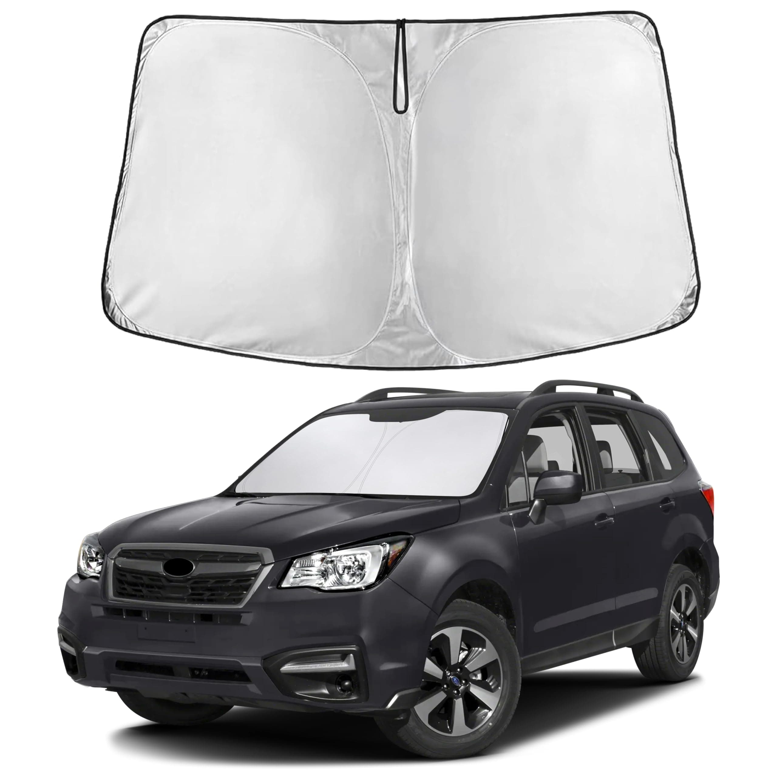EcoNour Windshield Sunshade Compatible for Subaru Forester 2014 2017 2018 Sunshades For ECOCHINAORDCUSSUN03