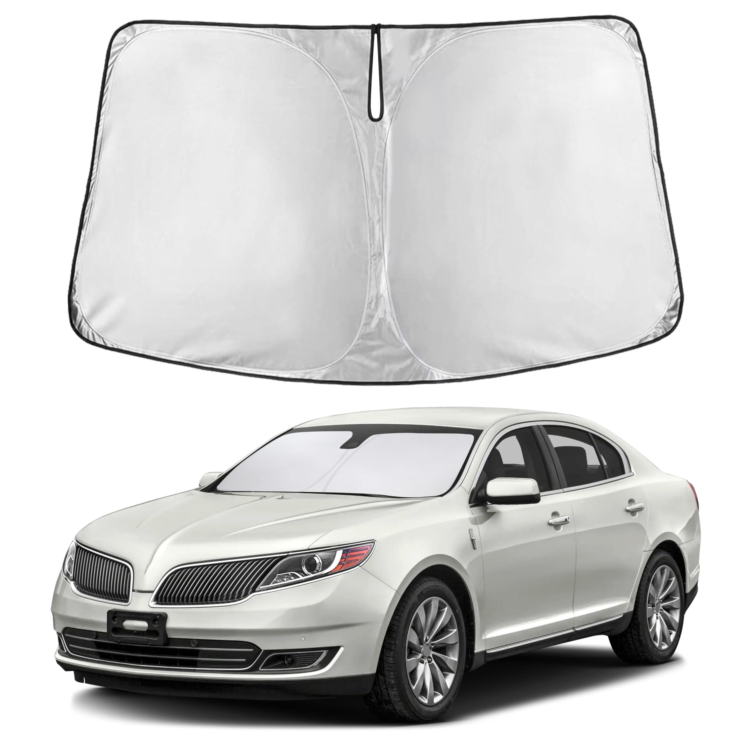 EcoNour Windshield Sunshade Compatible for Lincoln MKS 2009-2014 2015 2016