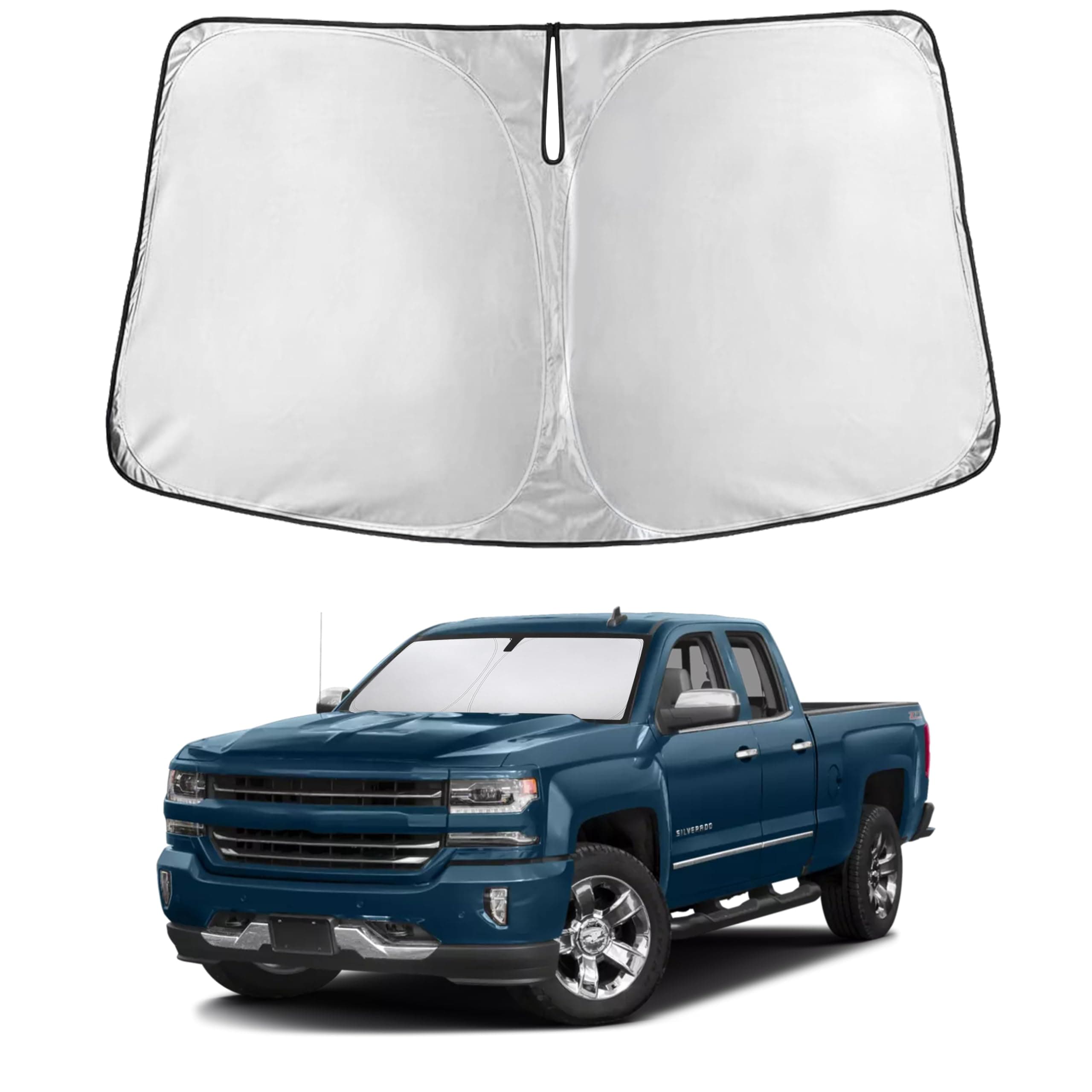 EcoNour Windshield Sunshade for Chevrolet Silverado/GMC Sierra 2014 2019