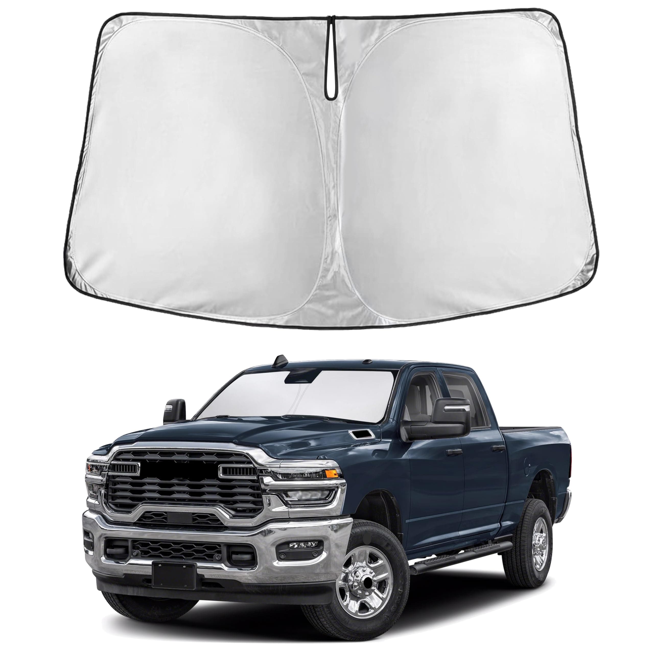 EcoNour Windshield Sunshade Compatible for Dodge Ram 1500 2011-2017 2018