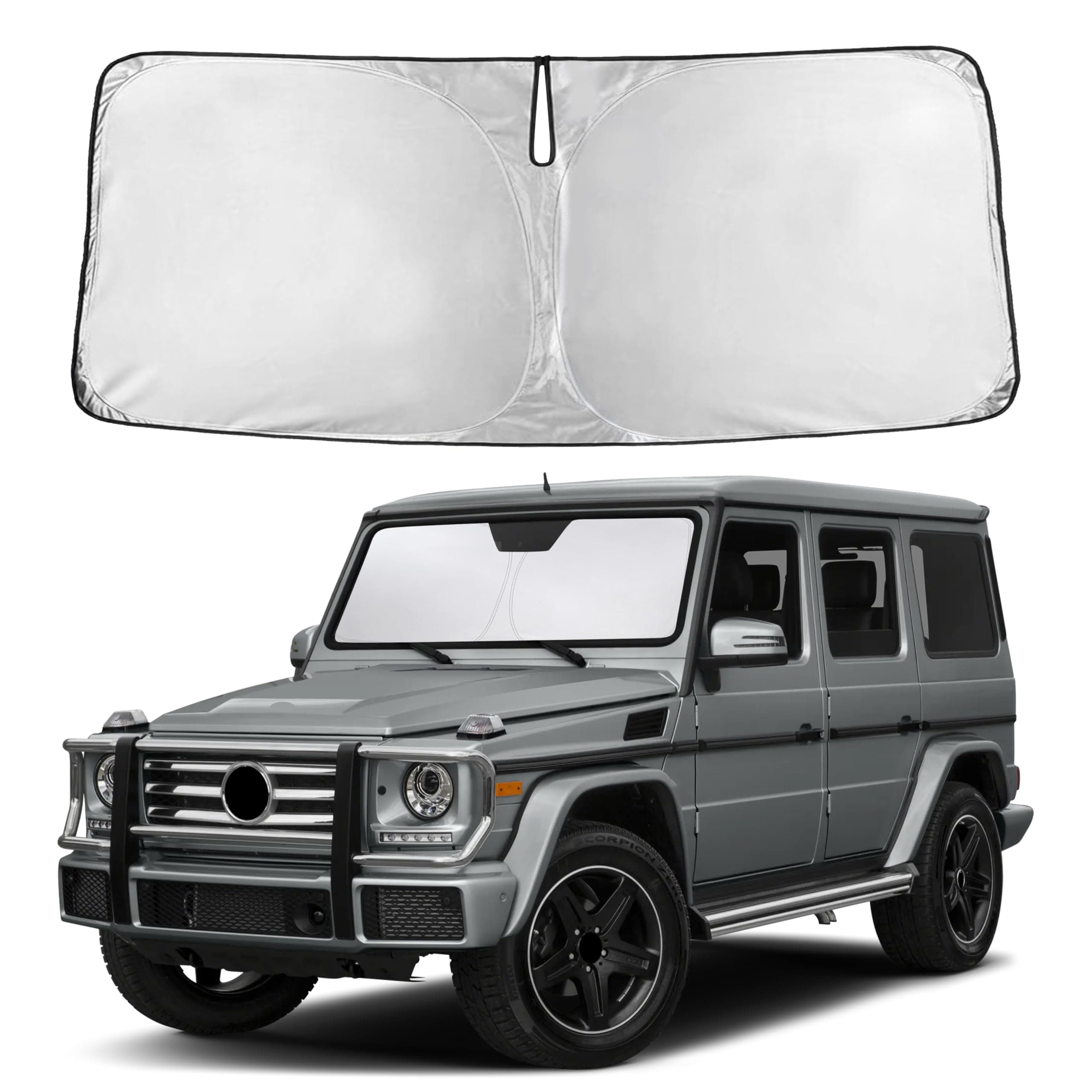 EcoNour Windshield Sunshade Compatible for Mercedes-Benz G Class 1990-2016 2017 2018, Sun Visor for Front Windshield & Window Sun Shade Cover, UV Heat Blocker & Protector, Car Accessories
